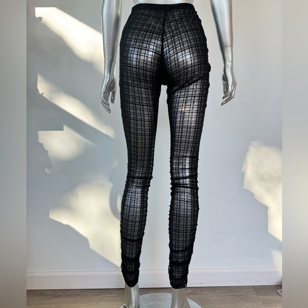 Finesse sheer mesh leggings black XS